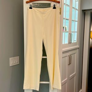 NWT J. Jill  cream elastic plants with side zip size 12 fully lined.